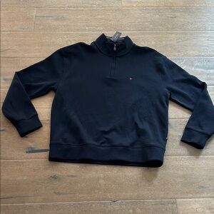 Tommy Hilfiger Black Quarter-Zip Sweatshirt